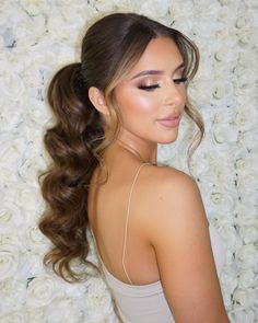 24 Prom Ponytail Hairstyles That Will Perfectly Match Your Crown Ponytail Bridal Hair Veil, Hoco Updo Hairstyles Ponytail, Mexico Hairstyles, High Pony Wedding Hair, Pony Tailed Hairstyle, Bridesmaid Ponytail, Prom Ponytail Hairstyles, Wedding Ponytail Hairstyles, Long Ponytail Hairstyles