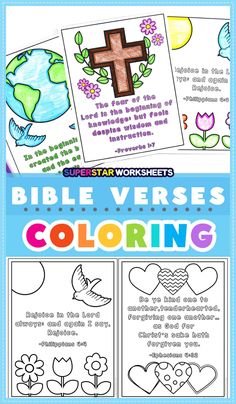 the bible verses coloring book is shown