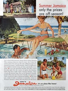 an advertisement for the summer jamaica swimwear