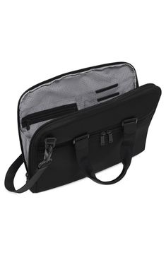 Slim and well-organized, this briefcase delivers all the classic features your day demands but in a sleek profile. 11 3/4"H x 15 1/2"W x 2"D Top zip closure Top carry handle; removable, adjustable shoulder strap Exterior zip and magnetic-flap pockets Interior zip, wall and smartphone pockets Padded compartment fits most laptops Nylon Imported Daisy Chains, Tumi Bags, Latest Bags, Daisy Chain, Laptop Pocket, Printed Bags, Luggage Tags, Travel Luggage, Flap Pocket