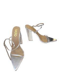 Brand: EGOStyle: SANDALS HEELS BLOCK Color: SILVER Size: 7 Other Info: ego - SKU: 311-31123-16054 CONDITION: LIKE NEW Silver Shoes Macy's, Silver Heels Shop, Silver Sandals Heels Macy's, Luxury Metallic Silver Sandals For Summer, Luxury Metallic Silver Evening Sandals, Classy Sliver Sandals, Silver Sandals Small Heel, Luxury Metallic Silver Heels For Women, Silver Ankle Strap Sandals