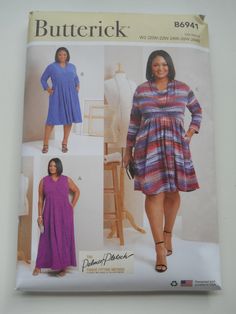 a women's dress pattern from butterick