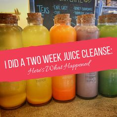 there are many different types of juices on the counter