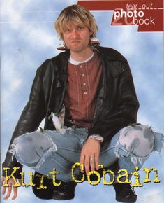 a man sitting on top of a book cover with the words knit ocean in front of him