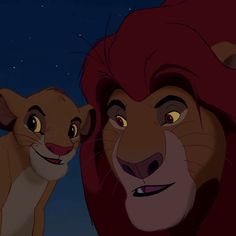 the lion king and cub from disney's live - in - the - wild