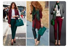 Christmas Pictures Outfits, Looks Kate Middleton, Green Outfits, Burgundy Outfit, Color Combos Outfit, Color Combinations For Clothes, Fashion Capsule, Stylish Work Outfits, Casual Work Outfits