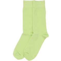 Here is a great pair of dress socks to add to your spring and summer wardrobe. These men's lime green dress socks are a light pastel green in a solid color style. These crew height socks can be worn for work, around the house or to formal events like weddings. Personally, we love adding these socks to our Sunday best for a fun pop of color. This color pairs well with gray suits. Let's talk about how comfortable these socks are. They're made from a medium weight cotton blend. Not too thick or too Fitted Solid Socks For Summer, Fitted Summer Socks, Green Cotton Summer Socks, Stretch Green Socks For Summer, Stretch Green Summer Socks, Fitted Green Casual Socks, Casual Fitted Green Socks, Pastel Green Dress, Lime Chiffon