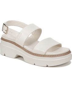 in stock Slingback Sandal, Lug Sole, Dillard's, Platform Sandals, White Leather, Leather Men, Leather Women, Ankle Strap, Shoes Sandals