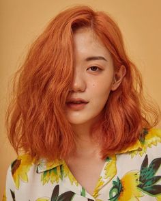 pinterest // urfatherfigure Cheveux Oranges, Edgy Pixie, Drawing Hair, Hair Reference, Hairstyles For Round Faces, Orange Hair, Long Bob