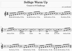 sheet music with the words college warm up