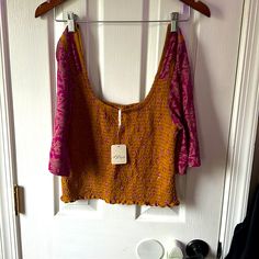 Free People Blouse - Size: Medium - New With Tags Free People Blouse, Free People Tops, Pink And Gold, Free People, Top Blouse, Womens Tops, Pink, Women Shopping, Beauty