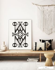 Chic black and white bohemian canvas sign Boho Canvas, Cowboy Decor, Monochrome Wall Art, Monochrome Wall, Boho Elements, Rustic Western Decor, Monochrome Palette, Wall Art Crafts, Modern Western