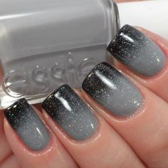 Inspired by Outer Space Mickey Mouse Nail Design, Ombre Nail, Gray Nails, Nail Art Ombre, Gel Nail Design, Nails Polish, Black Nail, Gel Nail Designs, Fabulous Nails