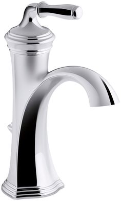 Capturing the elegance of a bygone era, this Devonshire faucet brings a classic, refined look to your bathroom sink combined with the ease of single-handle operation. KOHLER Devonshire Polished Chrome Single Hole 1-Handle WaterSense Bathroom Sink Faucet with Drain and Deck Plate | 193-4-CP Polished Nickel Bathroom Faucet, Kohler Purist, Kohler Faucet, Bathroom Faucets Chrome, Single Handle Bathroom Faucet, Single Hole Bathroom Faucet, Bath Faucet, Faucet Handles, Single Bathroom