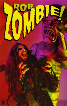 the cover to rob zombie's new album is shown in purple and green colors