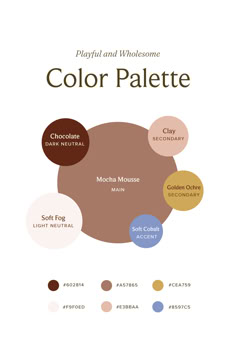 the color palette is shown with different colors