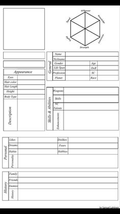 the structure of an object worksheet is shown in black and white, with lines on