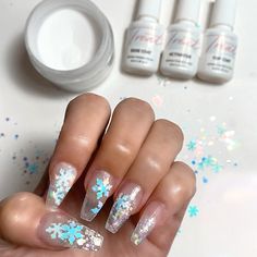 Wizard101 Aesthetic, Jordan Nails, Snow Diy, Winter Acrylic Nails, Blue Christmas Nails, Xmas Nail, Cute Acrylic Nail Designs