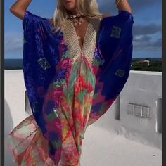 Bohemian Vacation Printed Kaftan Dress