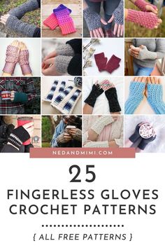 the 25 fingerless gloves crochet patterns are all free