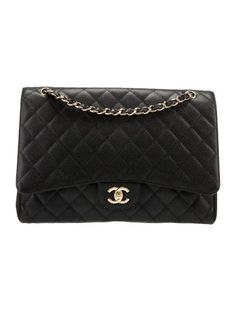 Chanel Shoulder BagFrom the 2009-2010 Collection by Karl LagerfeldBlackInterlocking CC Logo, Quilted Pattern & Chain-Link AccentGold-Tone HardwareSingle Shoulder StrapSingle Exterior PocketLeather Lining & Dual Interior PocketsTurn-Lock Closure at FrontIncludes Box, Dust Bag & Authenticity Card Quilted Pattern, Cc Logo, Flap Bag, Chanel Classic, Chain Link, Quilt Patterns, Dust Bag, Women Handbags, Chanel