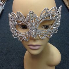 Rhinestone crystal  masquerade mask baseparty mask DIY by CaSales, $38.00 Rhinestone Converse, Masquerade Ball Party, New Years Ball, Mascaras Halloween, Gold Mask, Masquerade Masks, Festival Gear, Mask Diy, Mask Halloween