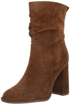 PRICES MAY VARY. Heeled slouch bootie Block heel 4" heel height Insole: Synthetic Fall Booties 2024, Boots For Dresses, Chunky Heel Boots, Brown Booties Outfit Fall, Womens Boots For Fall, Jeans With Boots, Slouch Boots Outfit, Fall Dresses With Boots, Boots For Women