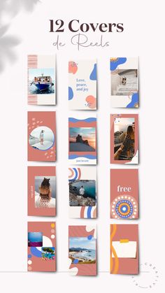 the cover of 12 covers for ipads with different images and text, including an image of