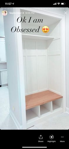 a white closet with shelves and drawers in it