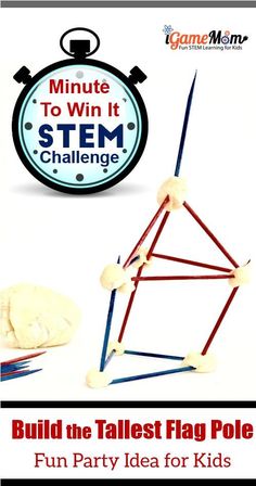 Minute to Win It Game STEM Challenge at Dinner Parties with a 4th of July theme. Easy 4th of July party activities for kids and adults with no prep needed. Printable game rules and score recording sheets. 4th Of July Party Activities, Science Party Games, Kids Science Activities, Party Activities For Kids, Kids 4th Of July, Dinner Party Games, Games For Moms, Steam Learning, Steam Education