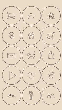 an image of the different types of icons