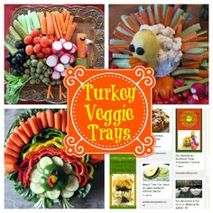 the turkey veggie tray has carrots, celery, radishes and grapes