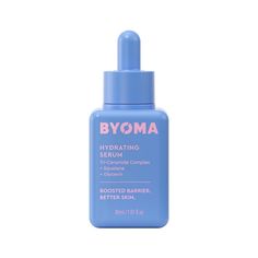 This ultra-lightweight, moisture-boosting facial serum is enriched with hydrating heroes for bouncy, glowing skin and strengthened daily skin barrier function.Featuring our barrier boosting Tri-Ceramide Complex (ceramides, cholesterol, fatty acids) combined with a powerhouse pairing of squalane and glycerin (to replenish skin's moisture levels) delivers a surge of instant hydration with long-lasting results. Transepidermal water loss (TEWL), redness, dryness, and flakiness is minimized to suppor Byoma Skincare Safe For Kids, Target Skincare Must Haves, Blue Skin Care, Target Skincare, Byoma Skincare, Sephora Brushes, 2023 Wishlist, Xmas Wishlist, Skincare Collection