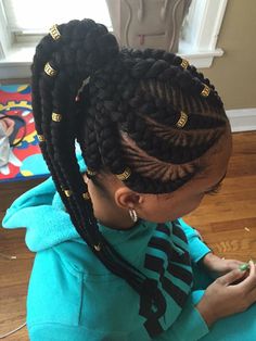 Cornrows and goddess braids. Feed In Braids Ponytail, Fishbone Braid, Hairstyle Braid, Feed In Braids, Braids Ponytail, Braids For Black, Goddess Braids Hairstyles, African Hair Braiding Styles, Braided Ponytail Hairstyles