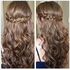 Halo Plait, Hoco Hair Ideas Short, Hoco Hair Ideas Medium, Hoco Hairstyles, Quince Hairstyles, Hoco Hair Ideas, Hair Stylist Life, Hoco Hair, Easy Hairstyles For Long Hair