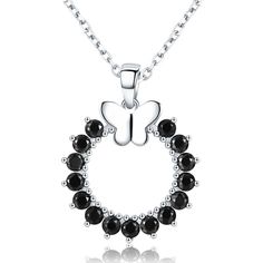 Women Black Pendant Necklace Wedding for Women Jewelry Style: TRENDY Necklace Type: Pendant Necklaces Metals Type: Silver Material: Metal Item Type: Necklaces Gender: Women Chain Type: O-chain Brand Name: Genuine-Gemstone Black Cubic Zirconia Necklace For Wedding, Black Round Pendant For Formal Occasions, Black Pendant Jewelry For Anniversary, Black Sterling Silver Jewelry For Wedding, Black Cubic Zirconia Necklace For Party, Black Cubic Zirconia Necklace Gift, Black Round Pendant Jewelry For Anniversary, Black Pendant Necklaces For Anniversary, Black Round Jewelry With Adjustable Chain