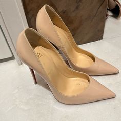 Good Condition Luxury Pink Almond Toe Heels, Pink Almond Toe Heels With Red Sole, Shoes Louboutin, Louboutin Heels, Louboutin Shoes, Christian Louboutin Shoes, Shoes Women Heels, Christian Louboutin, Shoes Heels