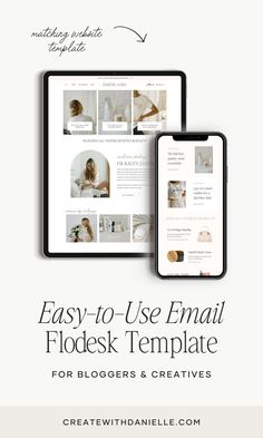 the easy to use email fldesk template for bloggers and creatives is shown here