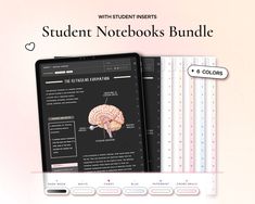 the student notebooks bundle is displayed on an ipad