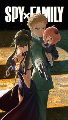 an anime poster with two people holding each other and the caption says, spy x family