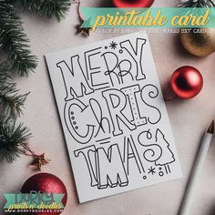 a christmas card with the words merry girls and santa's sleigh