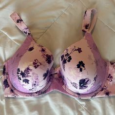 Size 40dd Brand New Without Tags Doesn’t Fit Feel Free To Send An Offer Or Bundle Purple Padded Bra For Spring, Spring Purple Bra With Padded Cups, Feminine Floral Print Underwire Bra, Elegant Purple Bra For Spring, Elegant Purple Summer Bra, Purple Bra, Purple Bras, Relationship Tips, Color Purple