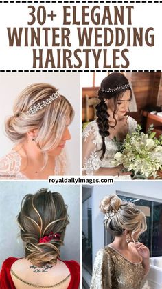 Winter Wedding Hairstyles Winter Bridal Hairstyles, Winter Bridal Hair, Winter Bride Hairstyles, Bride Hairstyles Long Hair, Hair Dos For Wedding, Winter Wedding Hairstyles, Winter Goddess, Winter Wedding Accessories, Winter Wedding Fashion