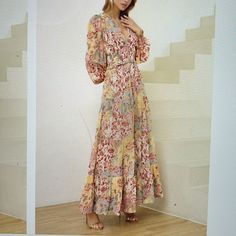 Beautiful Yumi Kim Floral Maxi Dress, Size Xs Has Comfortable Elastic Waist, Sheer Long Sleeves, And A Beautiful Tiered Hem. Length 55” From Top Of Shoulder Fabric-100% Viscose Georgette With Polyester Lining Nwt Kim Dress, Dresses Beautiful, Yumi Kim, Floral Maxi, Floral Maxi Dress, Dresses Xs, Elastic Waist, Long Sleeves, Maxi Dress