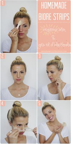 This is a recipe on how to make your own Biore strips. Barefoot Blonde, Hair And Makeup