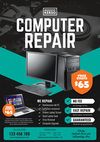 the computer repair flyer is shown