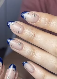 Coldplay Nails Design, Midnight Blue Nails Design, Coldplay Nails, Billie Nails, Summery Nails, Formal Nails, Casual Nails, Her Nails, Festival Nails