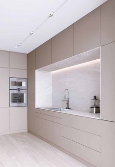 Silestone: O que é, Para que Serve e 60 Fotos de Decoração Taupe Kitchen, Modern Kitchen Cabinet Design, Kitchen Decor Modern, Modern Kitchen Cabinets, Luxury Kitchen Design, Kitchen Cabinet Colors