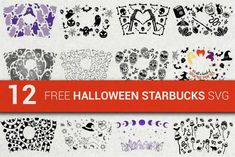 12 free halloween starbuck's svg designs