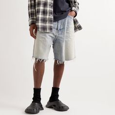 Experience the ultimate comfort of 100% cotton with these mid-rise waist jorts. Perfect for any occasion, these jorts are a must-have for any fashion-forward individual. DETAILSMaterial: CottonWaist Type: Mid Washed Blue Cotton Shorts For Streetwear, Straight Leg Cotton Shorts For Streetwear, Cotton Shorts With Five Pockets, Summer Cotton Bottoms With Five Pockets, Relaxed Fit Denim Blue Cotton Shorts, Denim Blue Relaxed Fit Cotton Shorts, Cotton Shorts With Five Pockets For Spring, Medium Wash Cotton Bottoms With Short Legs, Relaxed Fit Washed Blue Cotton Bottoms